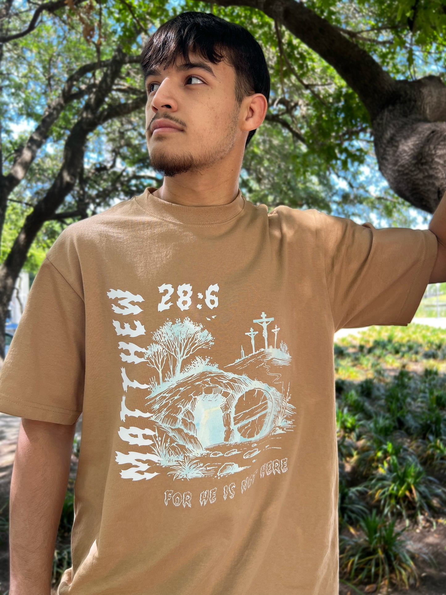 He Is Risen Khaki T-Shirt