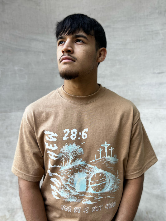 He Is Risen Khaki T-Shirt